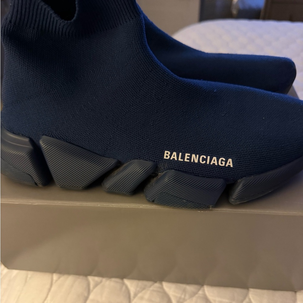 Balenciaga Navy Sock Sneakers